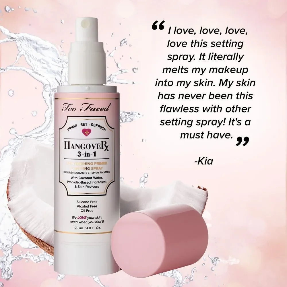 Too Faced Hangover RX Replenishing Hydrating Makeup Setting Spray